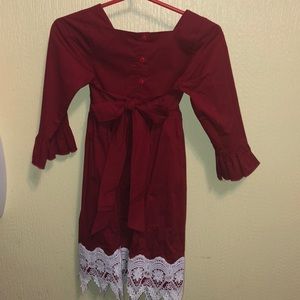 Addie Renee Dresses Nativity Smocked Holidays Red Lace Dress Poshmark